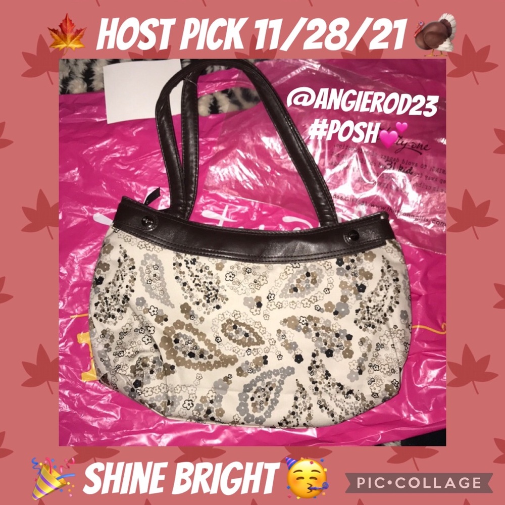 Thirty-one Brown skirt purse Bouquet of paisley 🍒